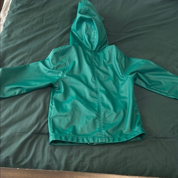 Old Navy Kids' Teal Hooded Raincoat - Picture 5 of 9